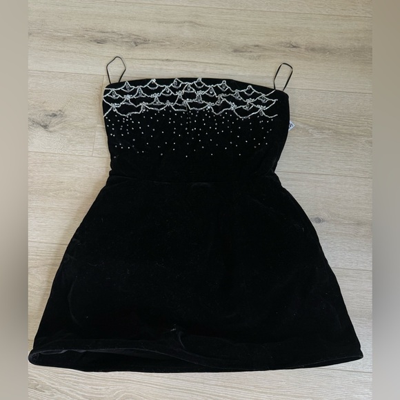Miss Rosier Sandrine Crystal Embellished Velvet Mini dress - Picture 1 of 3